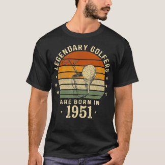 T-shirt Les Golfeurs Légendaires Sont Nés En 1951 71ème An