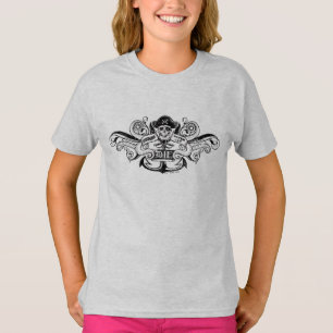 T-shirt Les Goonies "Never Say Die" Pirate Ancre Badge