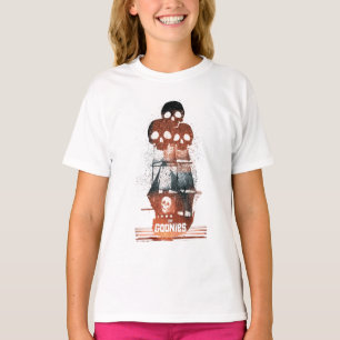 T-shirt Les Goonies Pirate Ship Silhouette Graphique