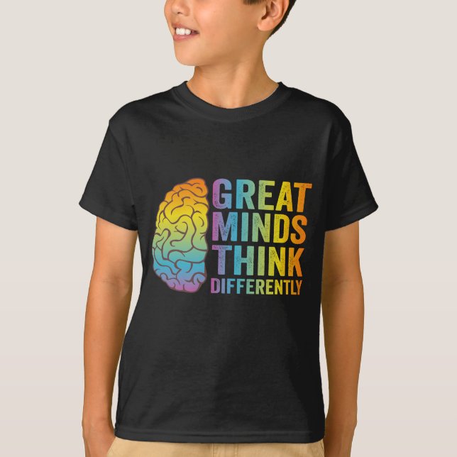 T-shirt Les Grandes Esprits Pensent Différemment Adhd Neur (Devant)