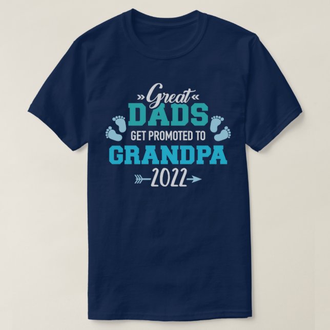 T-shirt Les grands papas sont promus à grand-père 2022 (Design devant)