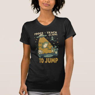 T-shirt Les grenouilles apprennent aux Aliens à sauter