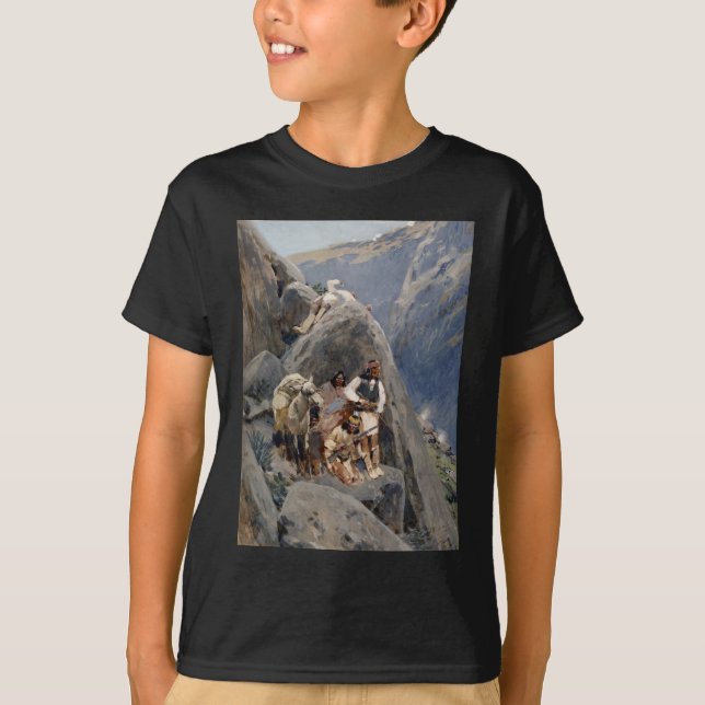 T-shirt Les guerriers d'Apache : une embuscade sur la cava (Devant)