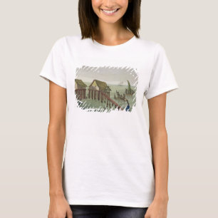 T-shirt Les habitations de la tribu de Papu, Rawak,