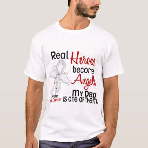 T-shirt Les héros deviennent cancer de poumon de papa
