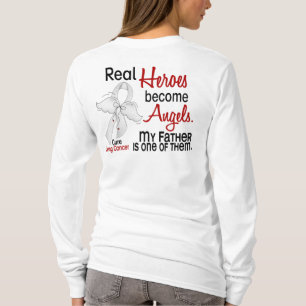 T-shirt Les héros deviennent cancer de poumon de père