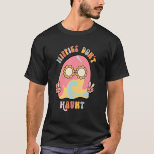 T-shirt Les hippies n'hantent pas mignon hippie fantôme Ha