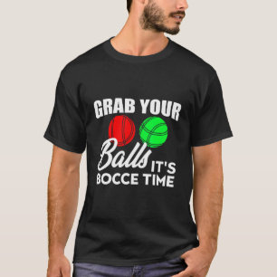 T-shirt Les Hommes Attrapez Vos Boules Son Bocce Time Jack