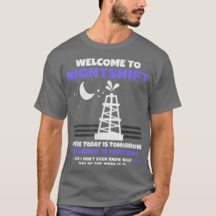 T-shirt Les Hommes Bienvenue À L'Huile À Col Rond De La Nu