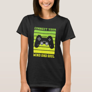 T-shirt Les hommes disent que le joueur relie son esprit e