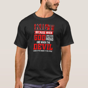 T-shirt Les Hommes Drôle Écossais Dire Kilt Parce Que Dieu