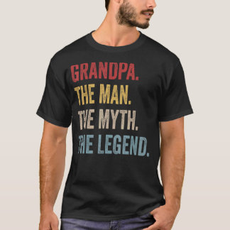 T-shirt Les Hommes Grand-Père L'Homme Le Mythe La Légende 