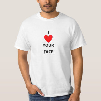 T-SHIRT LES HOMMES, J'ADORE VOTRE CHEMISE DU VISAGE