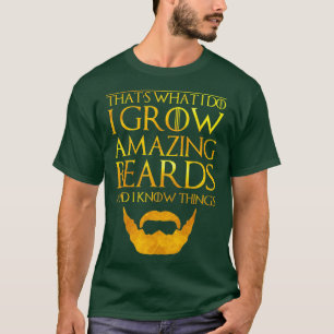 T-shirt Les Hommes Je Cultive Une Barbe Et Je Connais Les