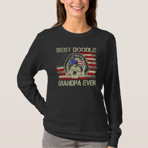 T-shirt Les hommes meilleur doodle grand-père jamais papa