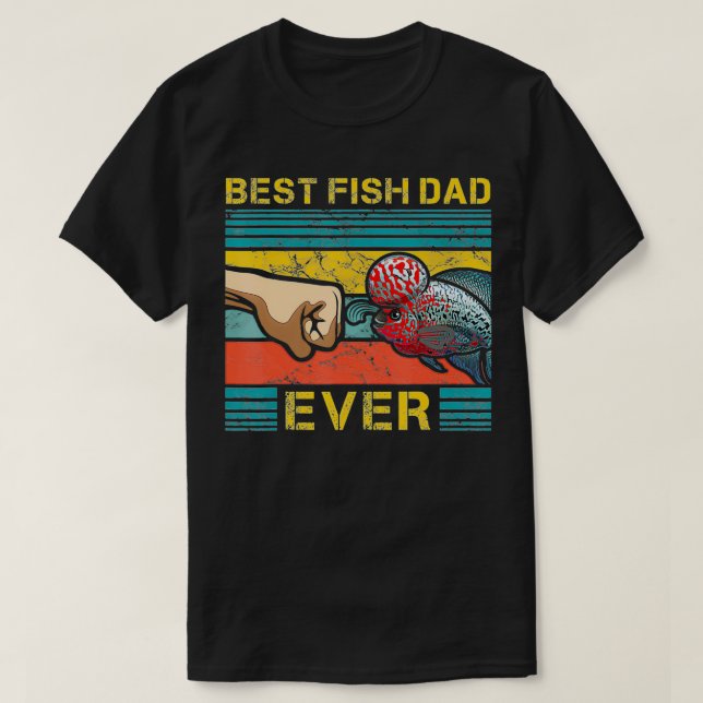 T-shirt Les Hommes Meilleur Papa Poisson Jamais Drôle Pois (Design devant)