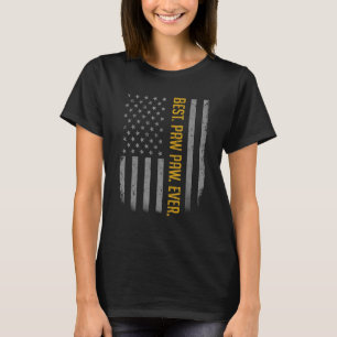 T-shirt Les Hommes Meilleur Paw Paw Jamais Drapeau América