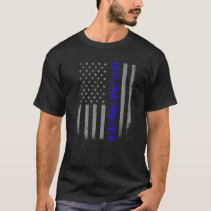 T-shirt Les Hommes Meilleur Paw Paw Jamais Drapeau América