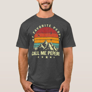 T-shirt Les Hommes Mes Gens Favoris M'Appelent Cool Pepere