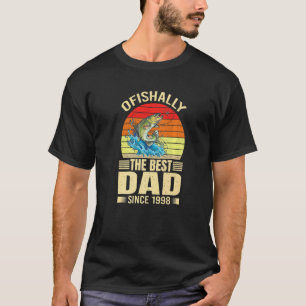 T-shirt Les Hommes Ofish Le Meilleur Père Depuis 1998 Fish