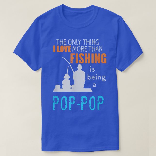 T-shirt Les hommes plus que l'amour Pêche Poppop Special G (Design devant)