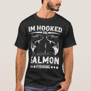 T-shirt Les hommes sont accro au saumon pêche performance