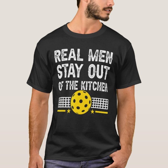 T-shirt Les Hommes Véritables Restent Hors De La Cuisine P (Devant)