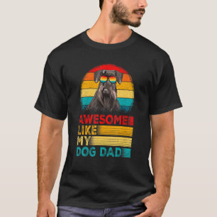 T-shirt Les Hommes Vintage Awesome Comme Mon Schnauzer Pap