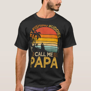 T-shirt Les hommes Vintage Mes amis de pêche Appelez Papa 
