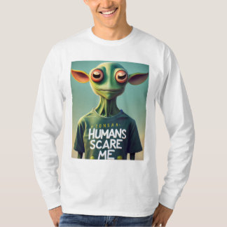 T-shirt les humains me font peur