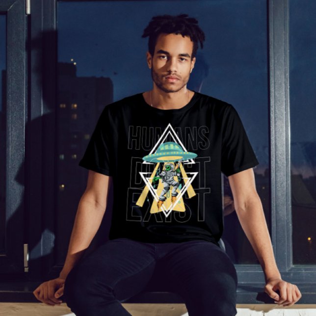 T-shirt Les humains n'existent pas Alien Citation drôle Gr (Créateur téléchargé)