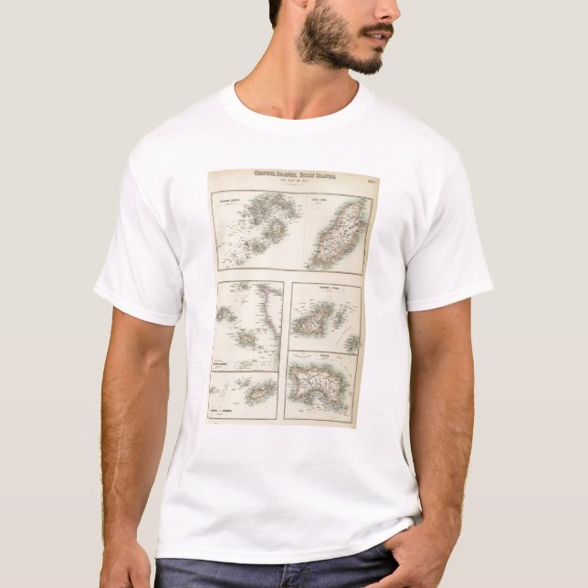 T-shirt Les Îles Anglo-Normandes, les îles de Scilly, et (Devant)
