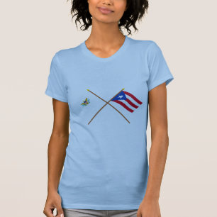 T-shirt Les Îles Vierges américaines et les drapeaux