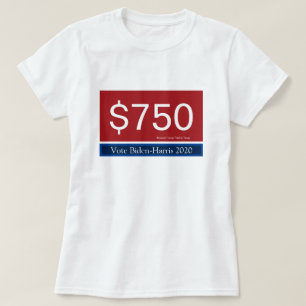 T-shirt Les impôts de Trump 750 voix Biden Harris 2020