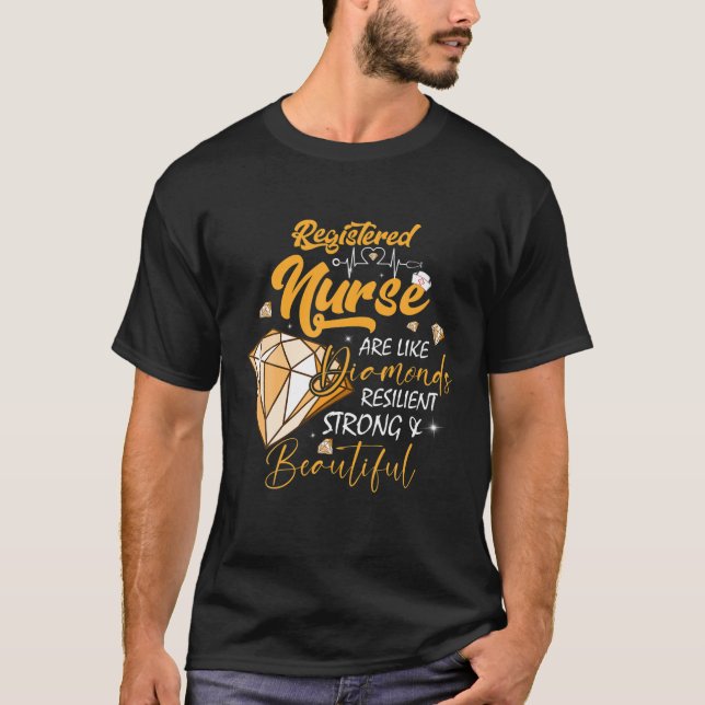 T-shirt Les Infirmières Enregistrées Sont Comme Les Diaman (Devant)