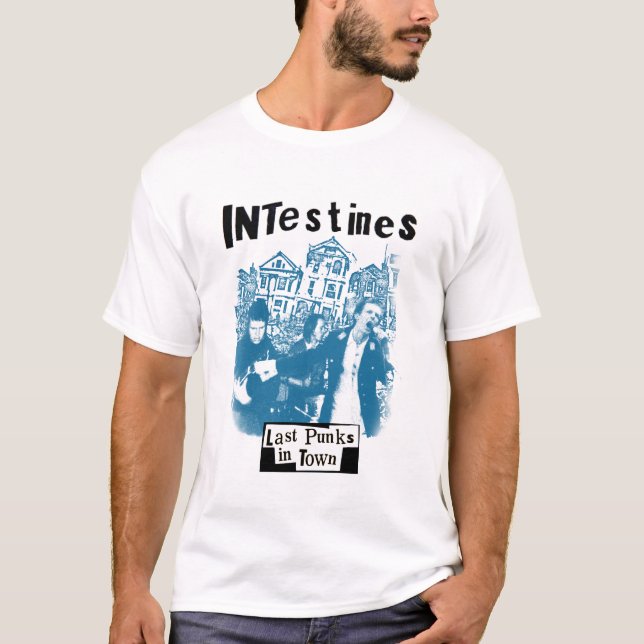 T-shirt Les intestins durent des punks en ville (Devant)