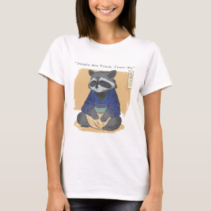T-SHIRT LES JAPONAIS RACCOON CITENT LES GENS SONT FAITES-M