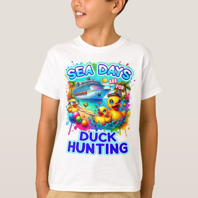T-shirt Les Jours De Mer Sont Pour Chasse De Canard T-Shir (Devant)
