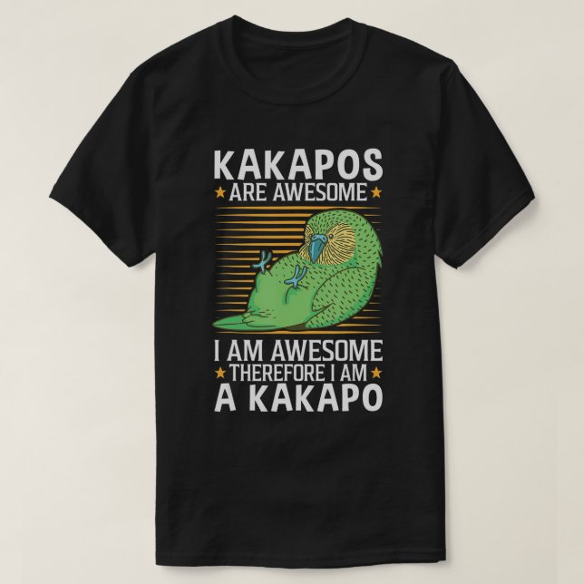 T-shirt Les kakapos sont géniaux Perroquets de hibou néo-z (Design devant)