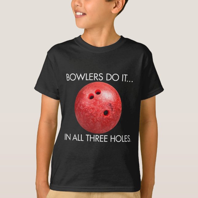T-shirt Les lanceurs le font… En chacun des trois trous (Devant)