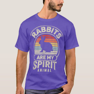 T-shirt Les lapins Retro vintages Sont Mon Esprit Animal R