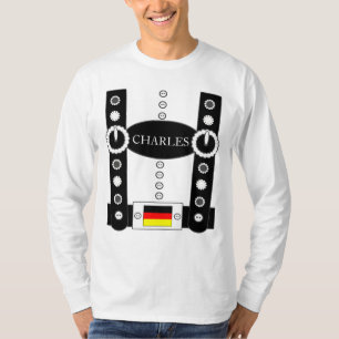 T-shirt Les Lederhosen d'Oktoberfest drôles ajoutent BW