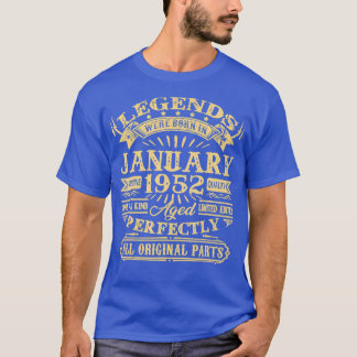T-shirt Les Légendes Hommes Sont Nées En Janvier 1952 70 A