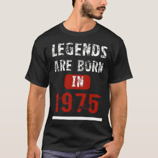 T-shirt Les légendes sont en 1975 anniversaire né