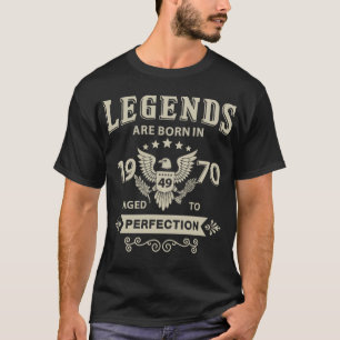 T-shirt Les légendes sont nées en 1970