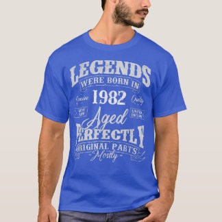 T-shirt Les Légendes Sont Nées En 1982 Année De Naissance