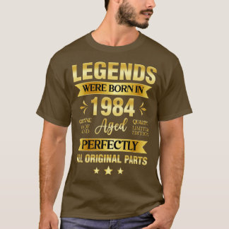 T-shirt Les Légendes Sont Nées En 1984 Anniversaire