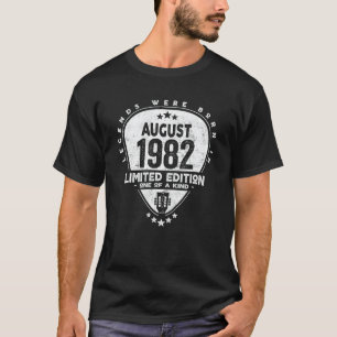 T-shirt Les légendes sont nées en août 1982 Guitare 1