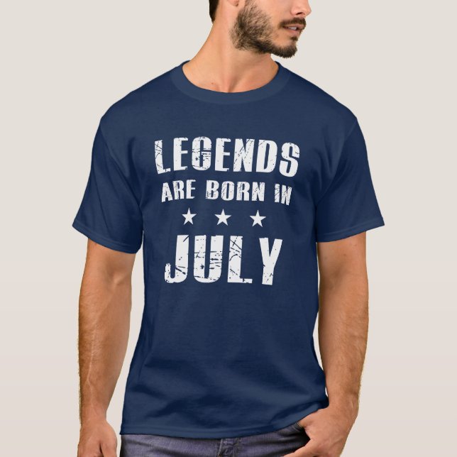 T-shirt Les légendes sont nées en juillet (Devant)