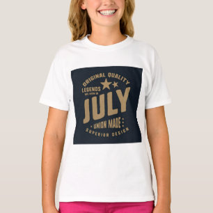 T-shirt Les légendes sont nées en juillet Qualité original